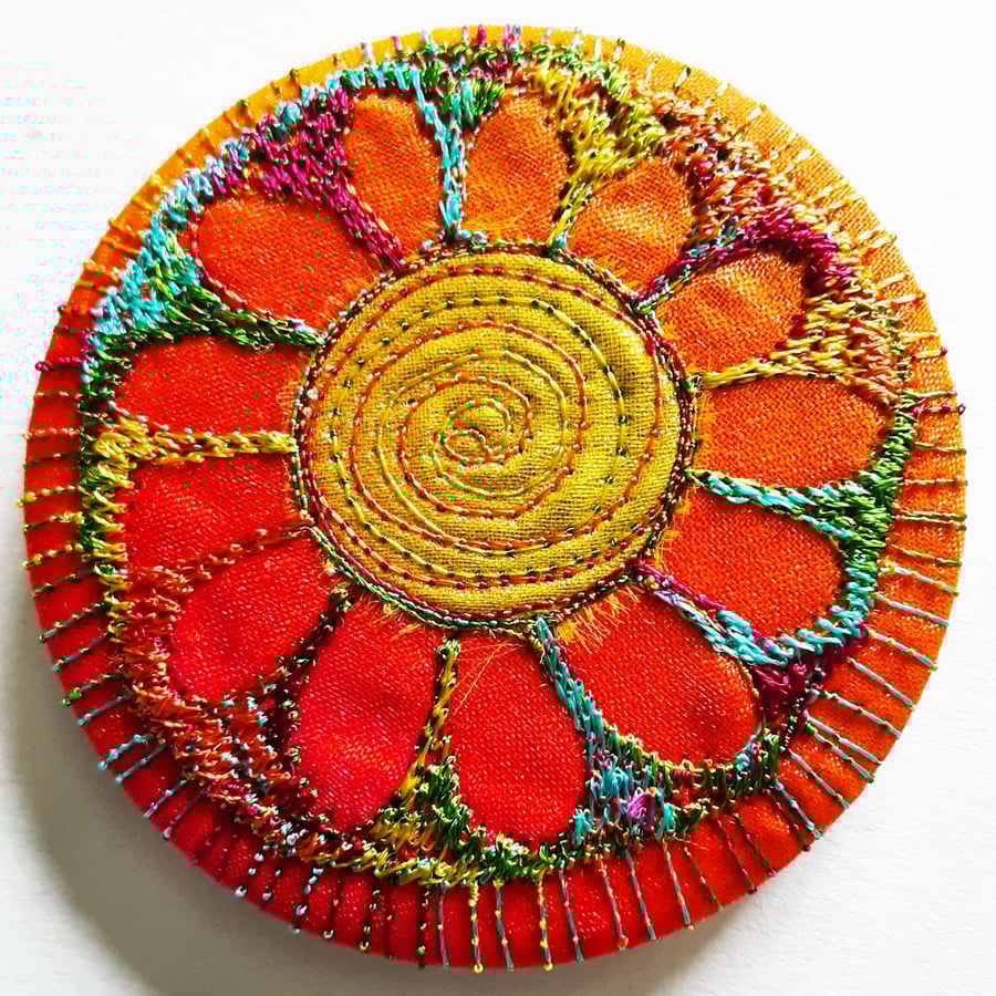 Flower Pocket Mirror 58mm Fabric Pocket Mirror Handbag Accessory