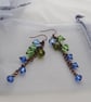 Peacock swarovski cascade earrings - Image 3