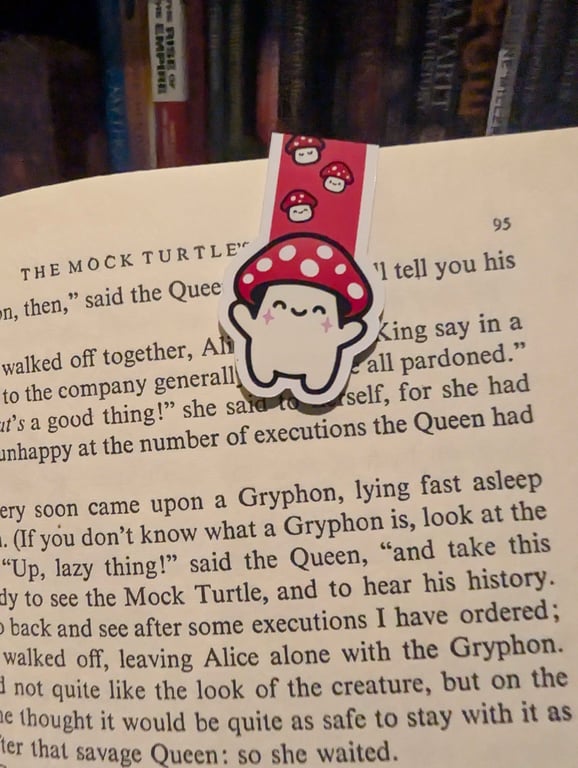 Cheering Mushroom Magnetic Bookmark