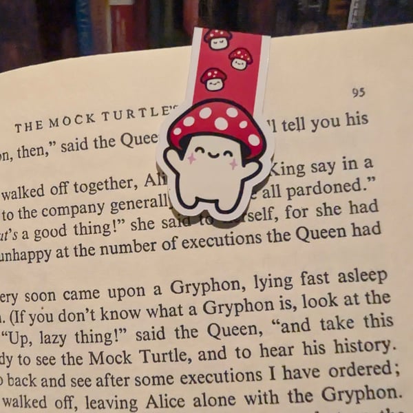 Cheering Mushroom Magnetic Bookmark
