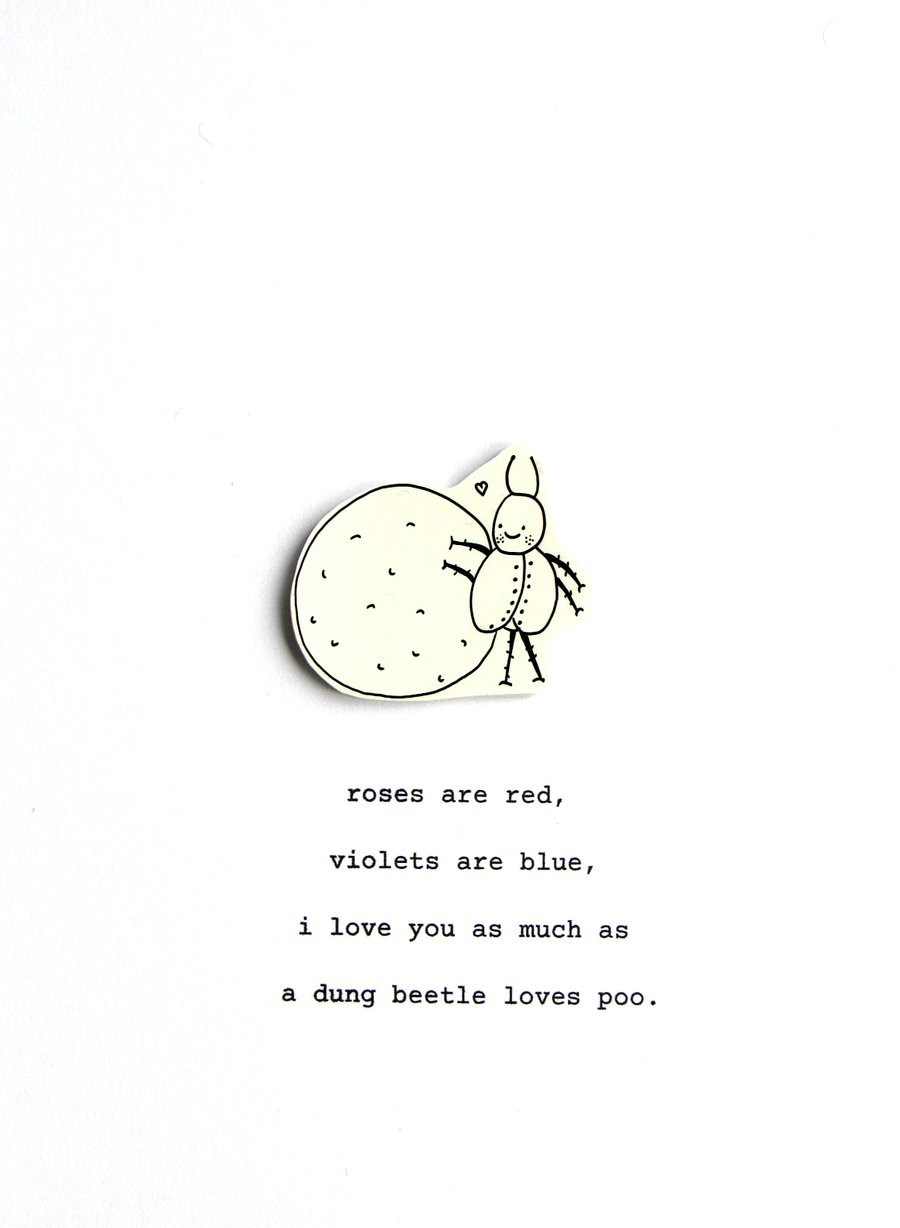 love day card - dung beetle love