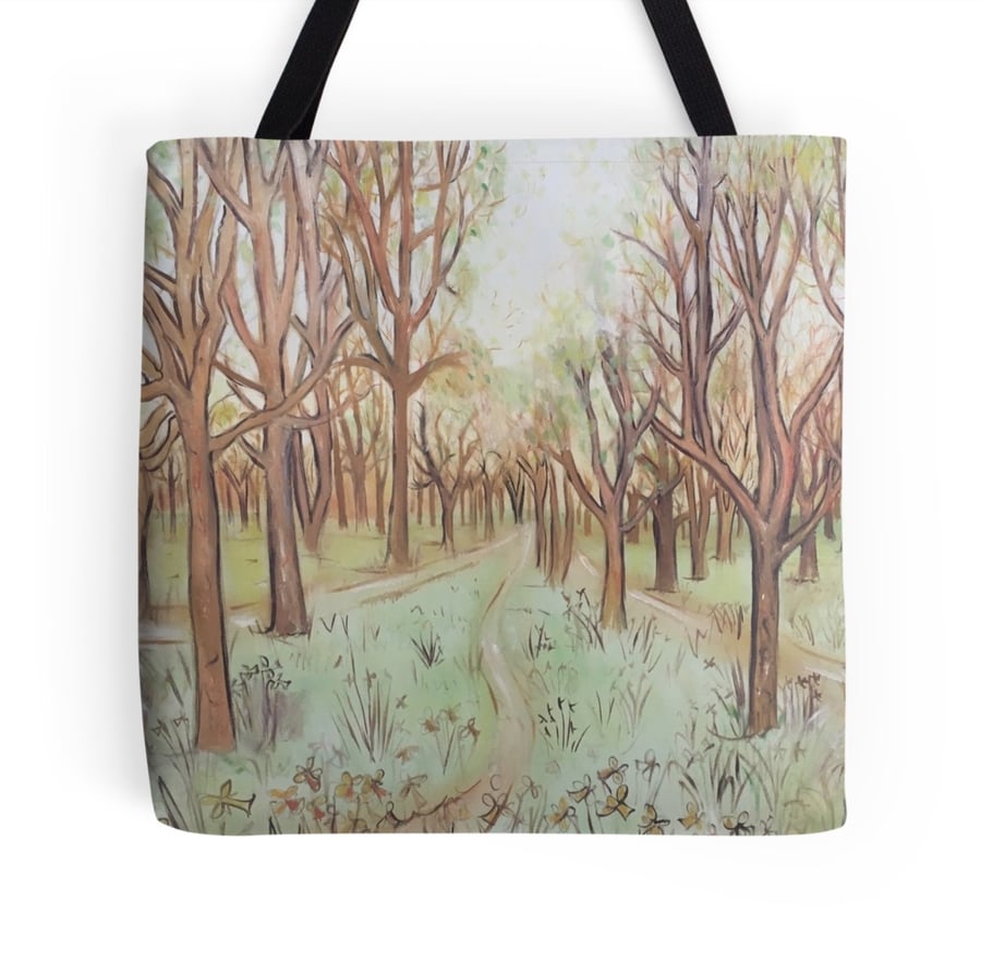 Beautiful Tote Bag Featuring The Design ‘Pathway Through The Trees’