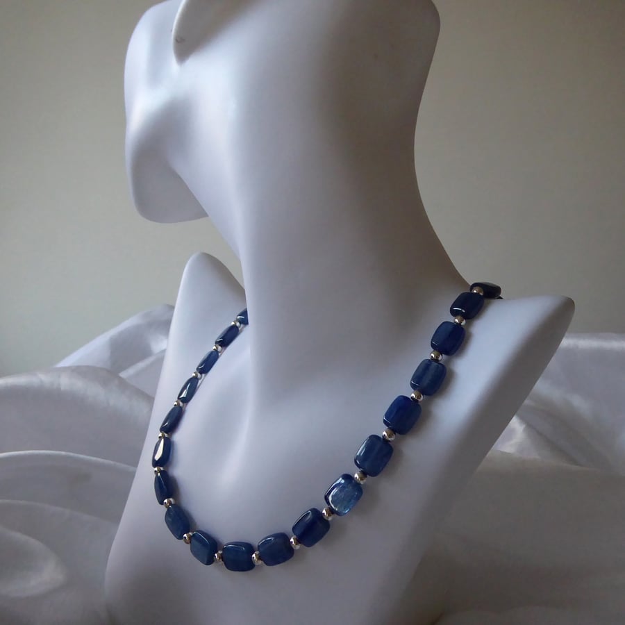 Kyanite & Sterling Silver Necklace 