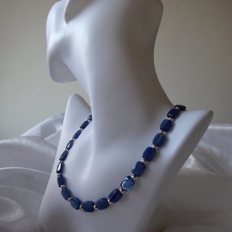 Kyanite & Sterling Silver Necklace 