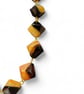 Gold-Plated Orange and Black Agate Necklace - Image 2