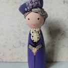 Dowager Countess of Grantham Violet Crawley wooden peg doll