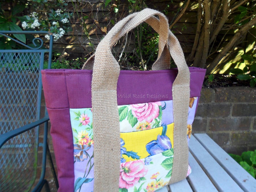 Purple Patchwork Handbag. ONE DAY SALE!