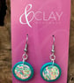 Circular Turquoise and Multi-Colour Earrings