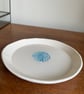 Summer Seconds! Ceramic plate with aqua-blue mandala  - Image 2