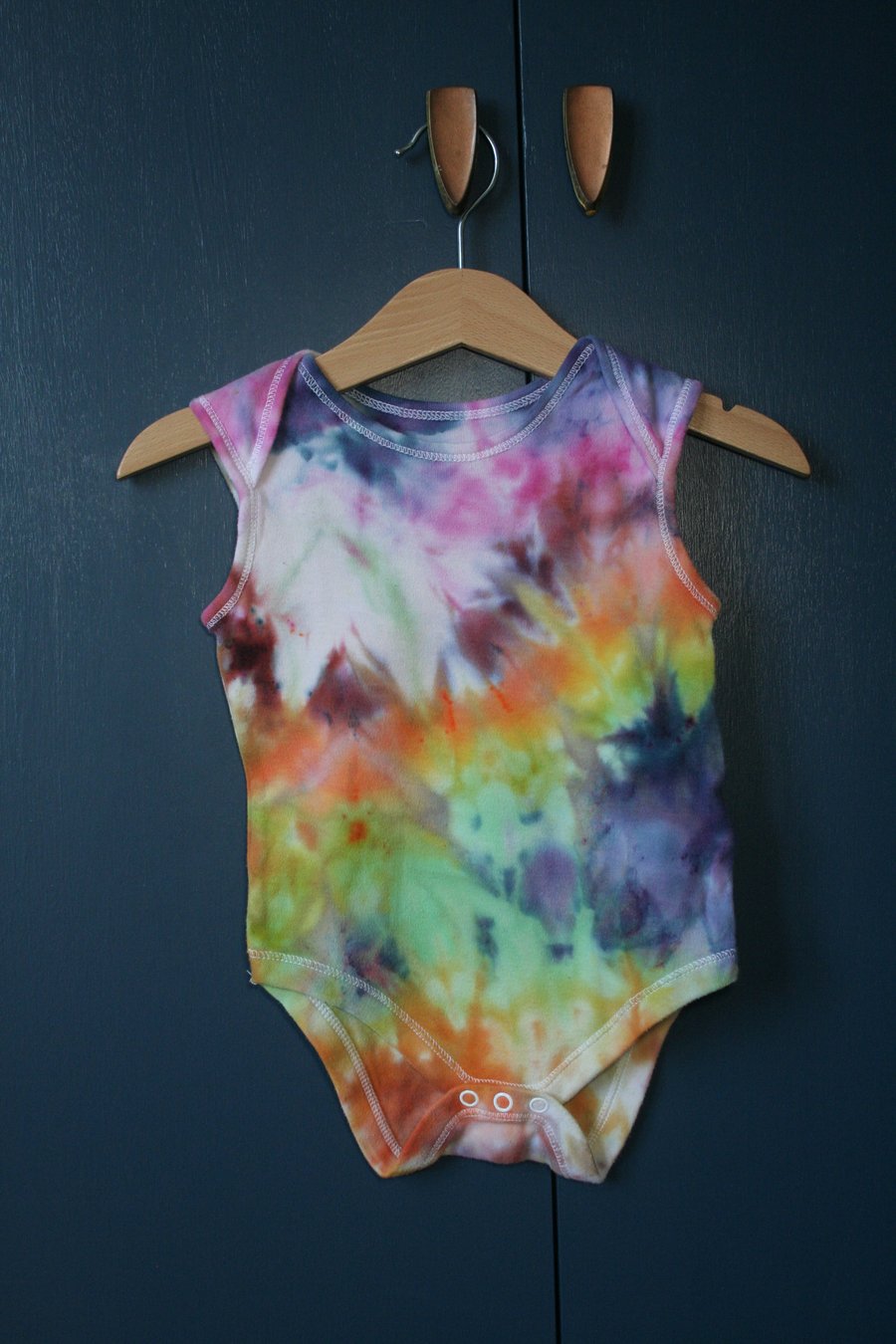 12-18 Months Rainbow Ice-Dyed Vest Top