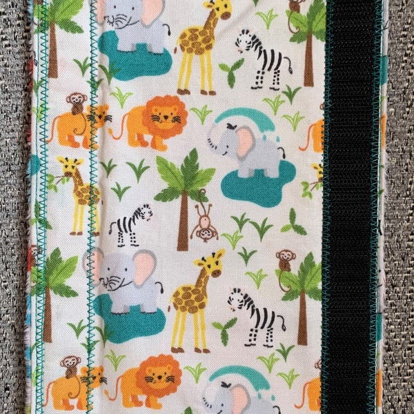 Jungle Animals Reversible Seat Belt Cover
