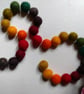 Felt Ball Garland, Autumn Shades, Halloween Decor, Christmas Gift - Image 5