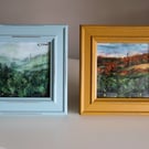 'Come Rain or Shine' Set of 2 Mixed Media Paintings