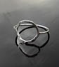 Hammered hoop ring - Silver ring