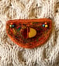 Semi Circle Wool & Silk Brooch - Image 3