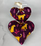 Handmade leopard cats hanging fabric hearts set of 2 - Image 5