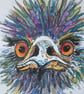 Emu bird portrait original painting - Image 2