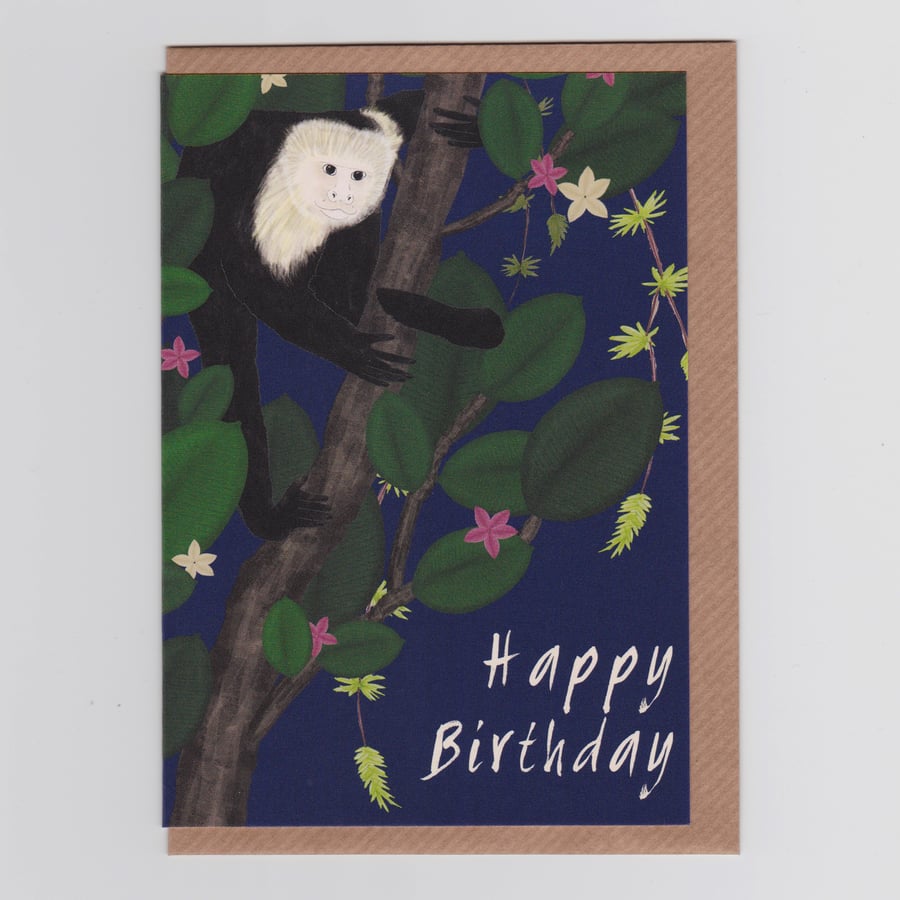 Happy Birthday Card - Monkey Design
