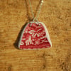 Small beach pottery pendant