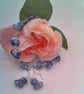 Bracelet and Earring Set Made with White Ceramic Beads with Blue Pattern - Image 8