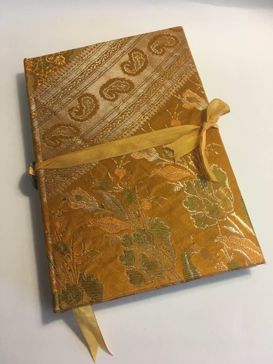 Gold and Green Brocade Journal