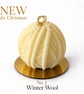 Knitted Wool Ball Candle - Orange Scented Sculptural Christmas Candle