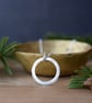 Textured Sterling Silver Necklace - Minimalist Handmade Jewellery - Image 2