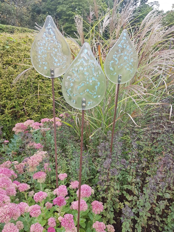 Three Glass Garden Raindrops