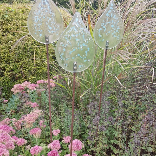 Three Glass Garden Raindrops