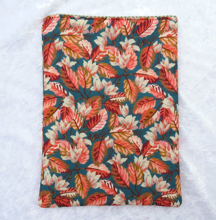 Book sleeve, Liberty Tana Lawn, size medium, autumn leaves