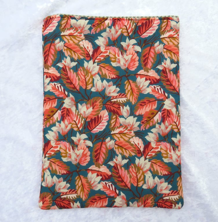 Book sleeve, Liberty Tana Lawn, size medium, autumn leaves