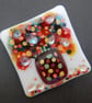 Handmade Fused Glass 'Vase of Flowers' Brooch - Image 1