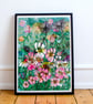 Summer Time A4 A3 Illustrated Fine Art Print