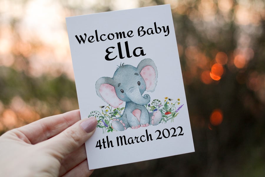 New Baby Card, Congratulations for New Baby, Baby Shower Card, Personalised Baby