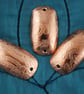 Floral domed rectangular Copper Spacer connector - etched copper connector - Image 2