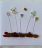 Cornwall sea glass spring garden design greeting card  - Image 1