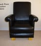 Kids Chair Armchair Black Faux Leather Children's Child's Bedroom Nursery Boys - Image 2