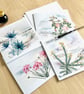 Coastal Flora watercolour print 6x6 Cards with Envelopes - Image 1