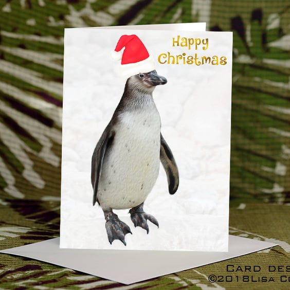 Exclusive Handmade Festive Penguin "Happy Christmas" Christmas Cards 
