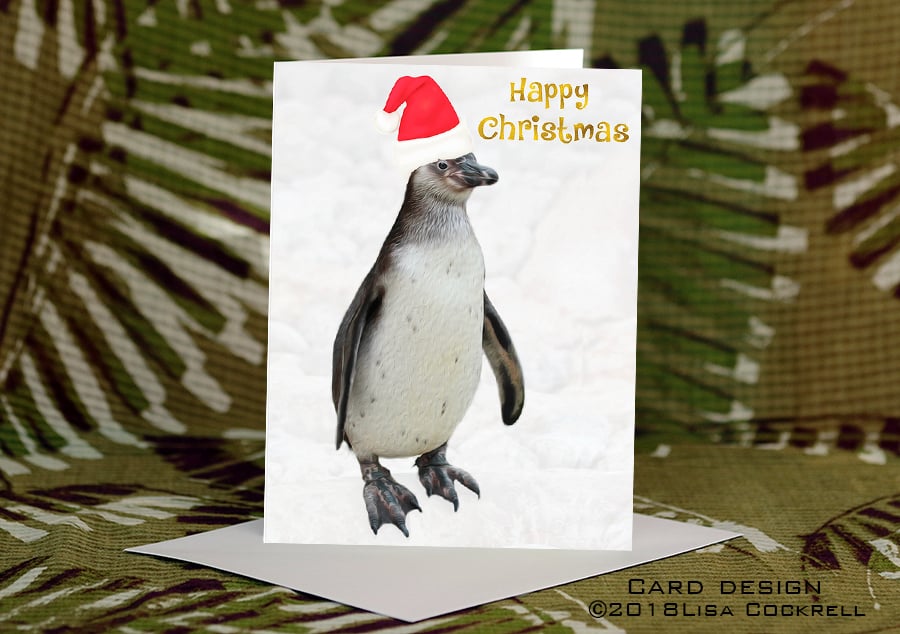 Exclusive Handmade Festive Penguin "Happy Christmas" Christmas Cards 