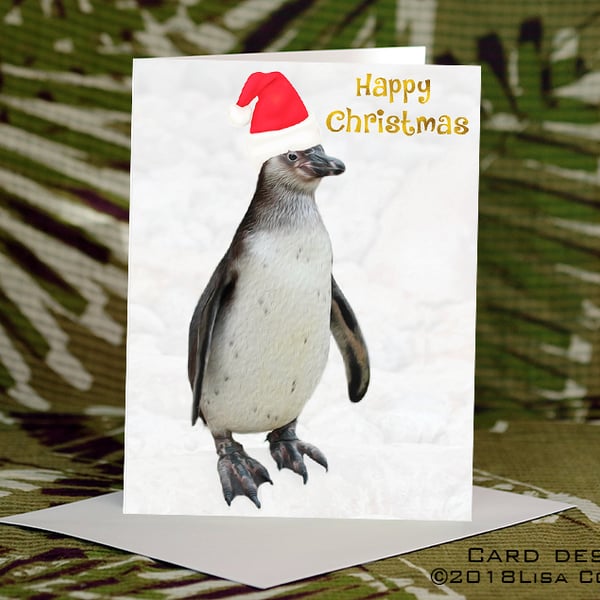 Exclusive Handmade Festive Penguin "Happy Christmas" Christmas Cards 