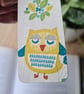 Wooden bookmark fox and owl woodland folk art design with tassel - Image 2