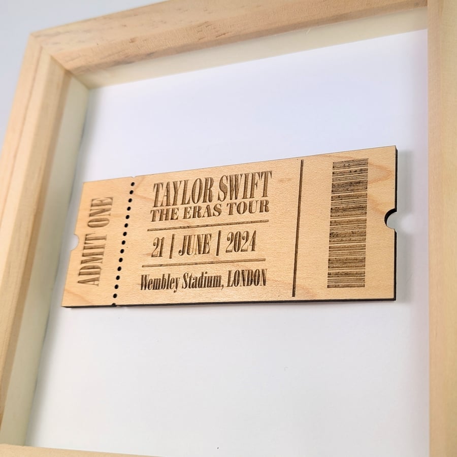 Taylor Swift The Eras Tour personalized concert ticket box frame Gift Swifties