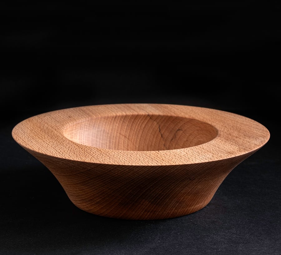 Beech bowl W190mm by H50mm