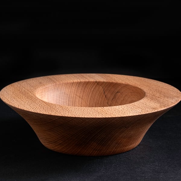 Beech bowl W190mm by H50mm