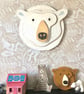 Polar Bear Head Wooden Wall Decoration (Cruelty free taxidermy) - Image 3
