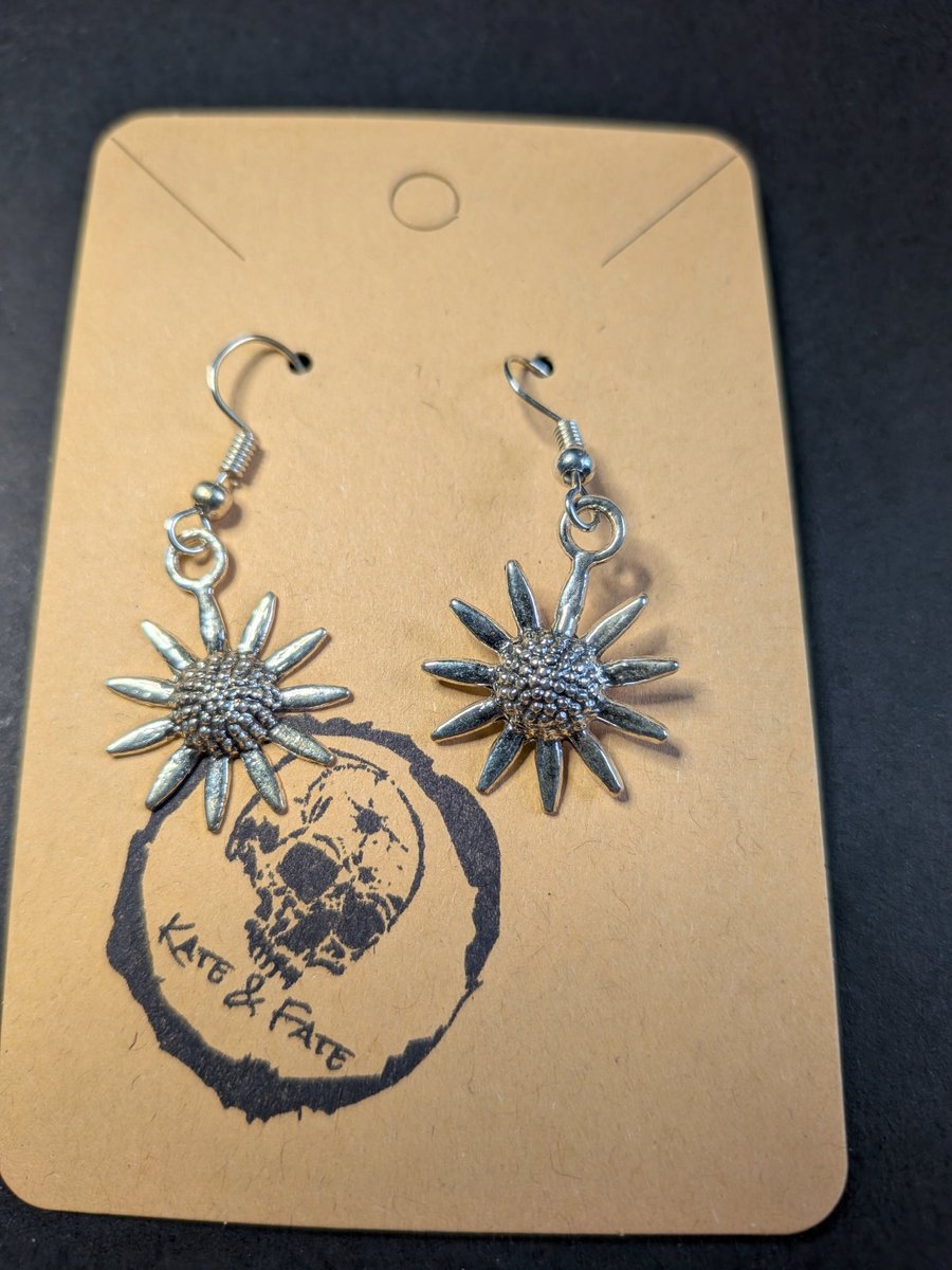 Sunflower Dangle Earrings - Handcrafted Floral Jewellery