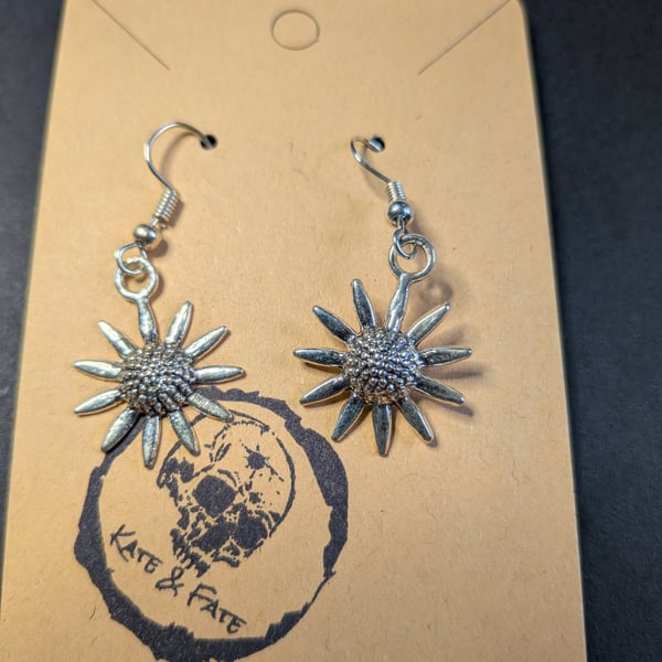 Sunflower Dangle Earrings - Handcrafted Floral Jewellery