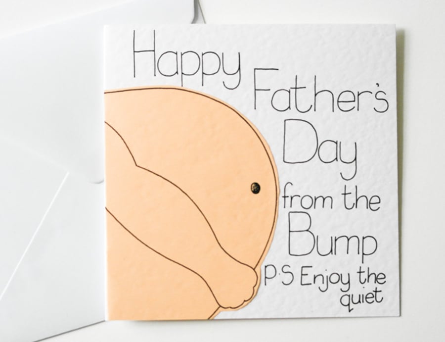 Daddy to be Fathers Day Card, Father's Day Card From Baby Bump, New Daddy Card