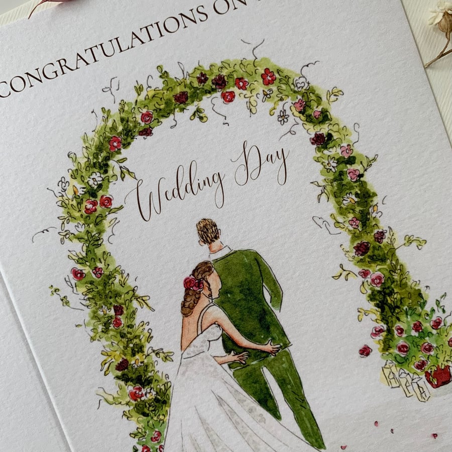 Wedding Day Card, congratulations to the new couple, fun wedding